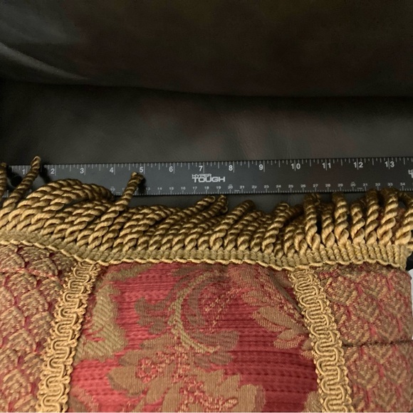 Croscill Bellissima Boudoir Pillow Red & Gold $30 - Picture 8 of 8